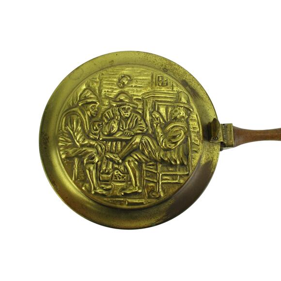 Antique Silent Butler Ash Crumb Tray w/ Lid Peerage England Brass - Picture 2 of 7